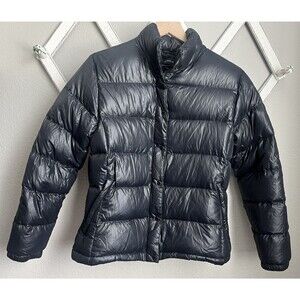 Lands' End Women's M 10/12 Down Puffer Jacket - Black